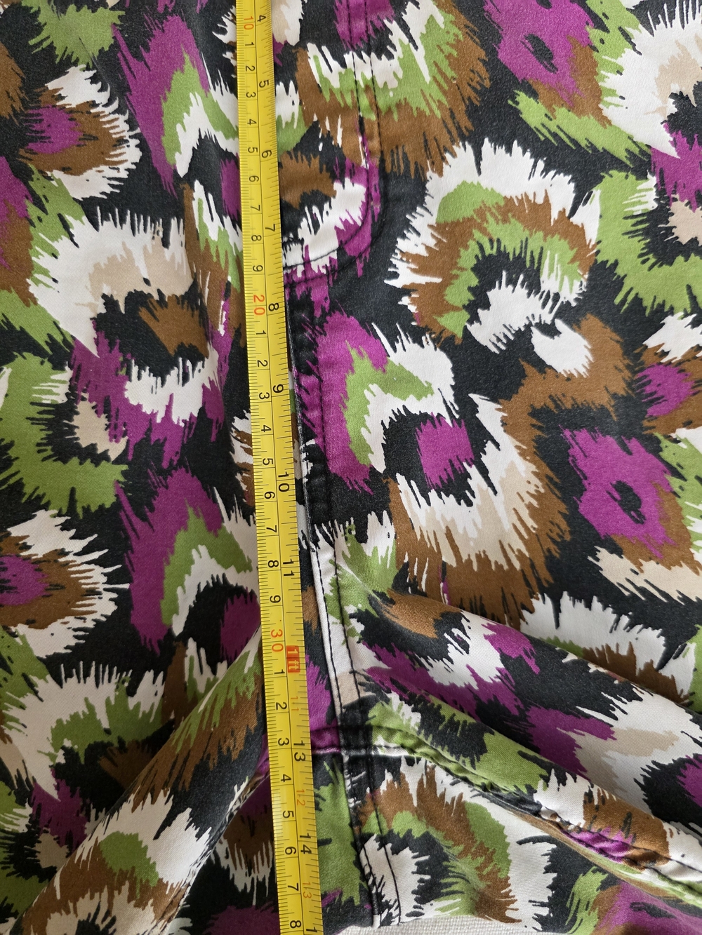 * Terra & Sky Jeggings Womens Plus Size 1x 16w-18w Skinny Mid Rise Purple Green - Picture 11 of 11